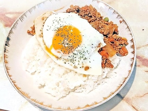 冷凍ミックスベジタブルで時短!ひき肉のドライカレー